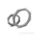 TC4 Octagon Grey Titanium Llavero Dividir el llavero